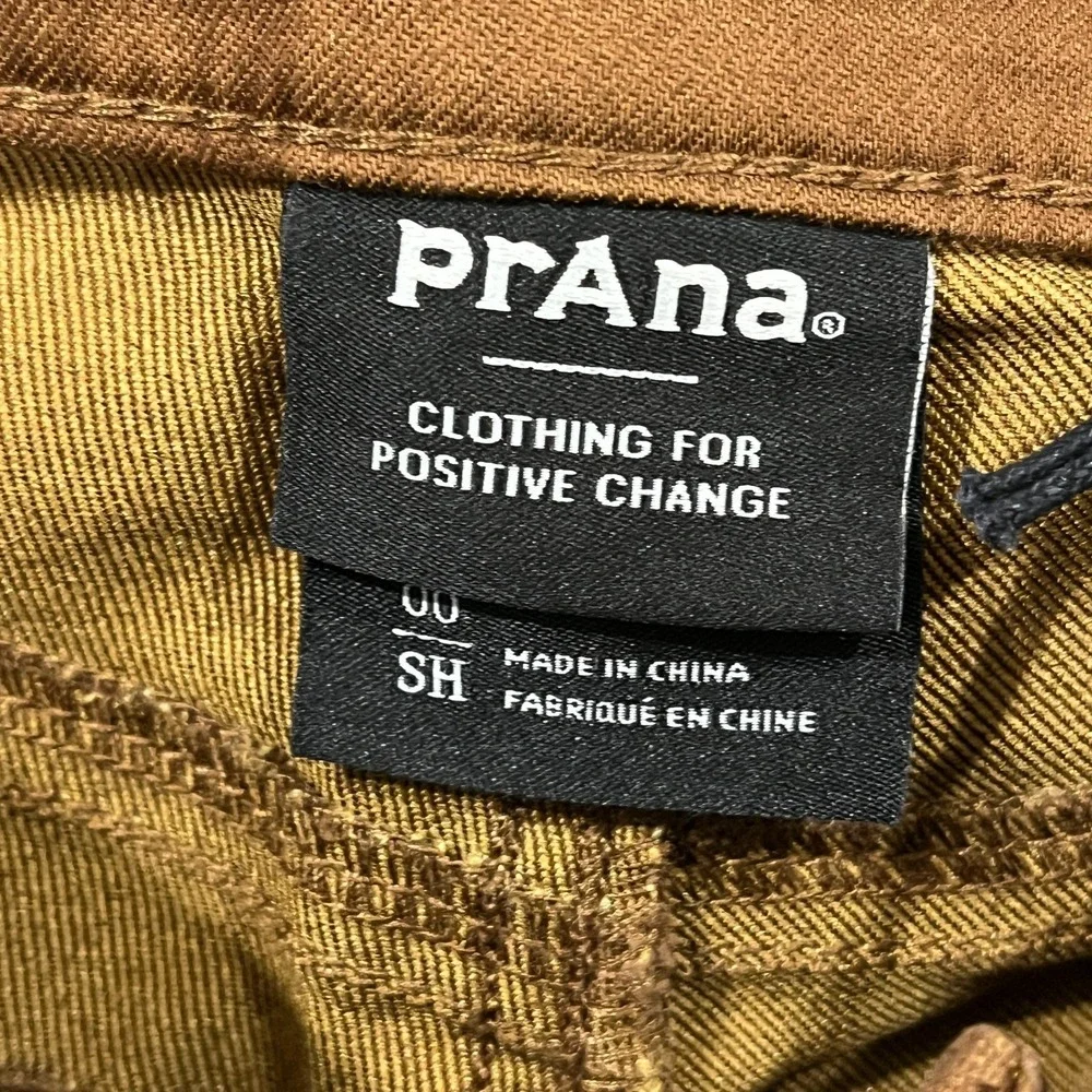 PrAna Jeans Womens 00 Short Brown Kayla Skinny Organic Cotton 30